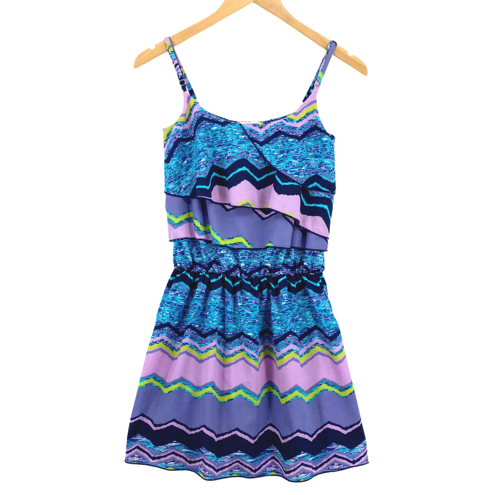 Romeo & Juliet Couture Women's Multicolor Y2K Strap Fit & Flare Dress Sz S